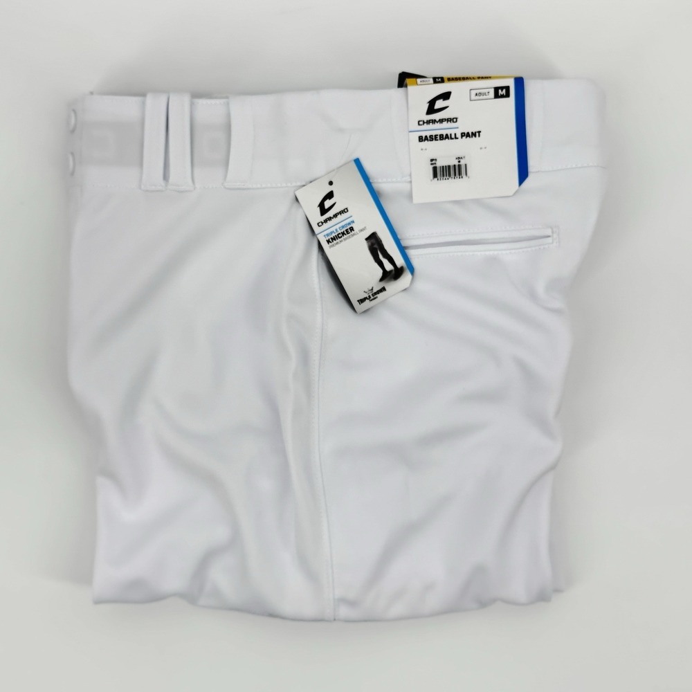 Champro‎ Triple Crown Knicker Baseball Pants White Adult M 32-34 Team Sportswear